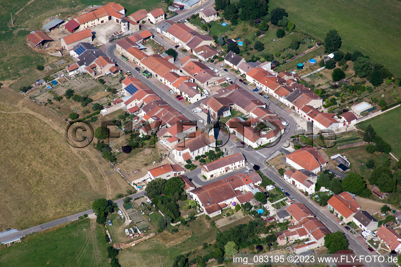 Luftbild von Buissoncourt im Bundesland Meurthe-et-Moselle, Frankreich