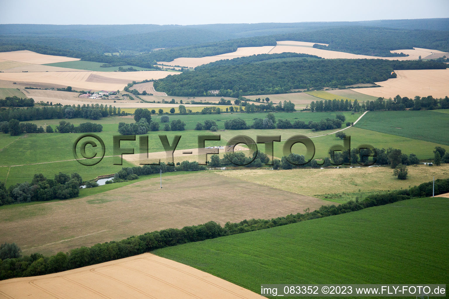 Luftbild von Woimbey im Bundesland Meuse, Frankreich