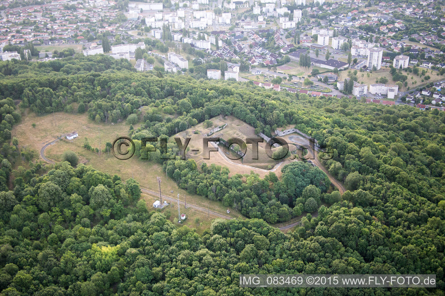 Luftaufnahme von Bunker/Fort N von Toul im Bundesland Meurthe-et-Moselle, Frankreich
