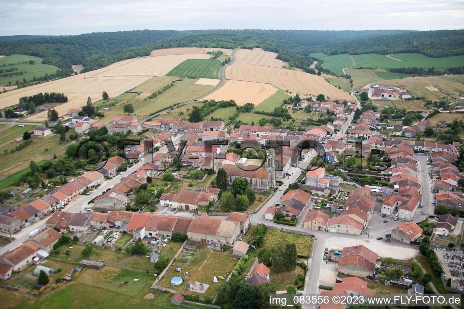 Luftbild von Uruffe im Bundesland Meurthe-et-Moselle, Frankreich