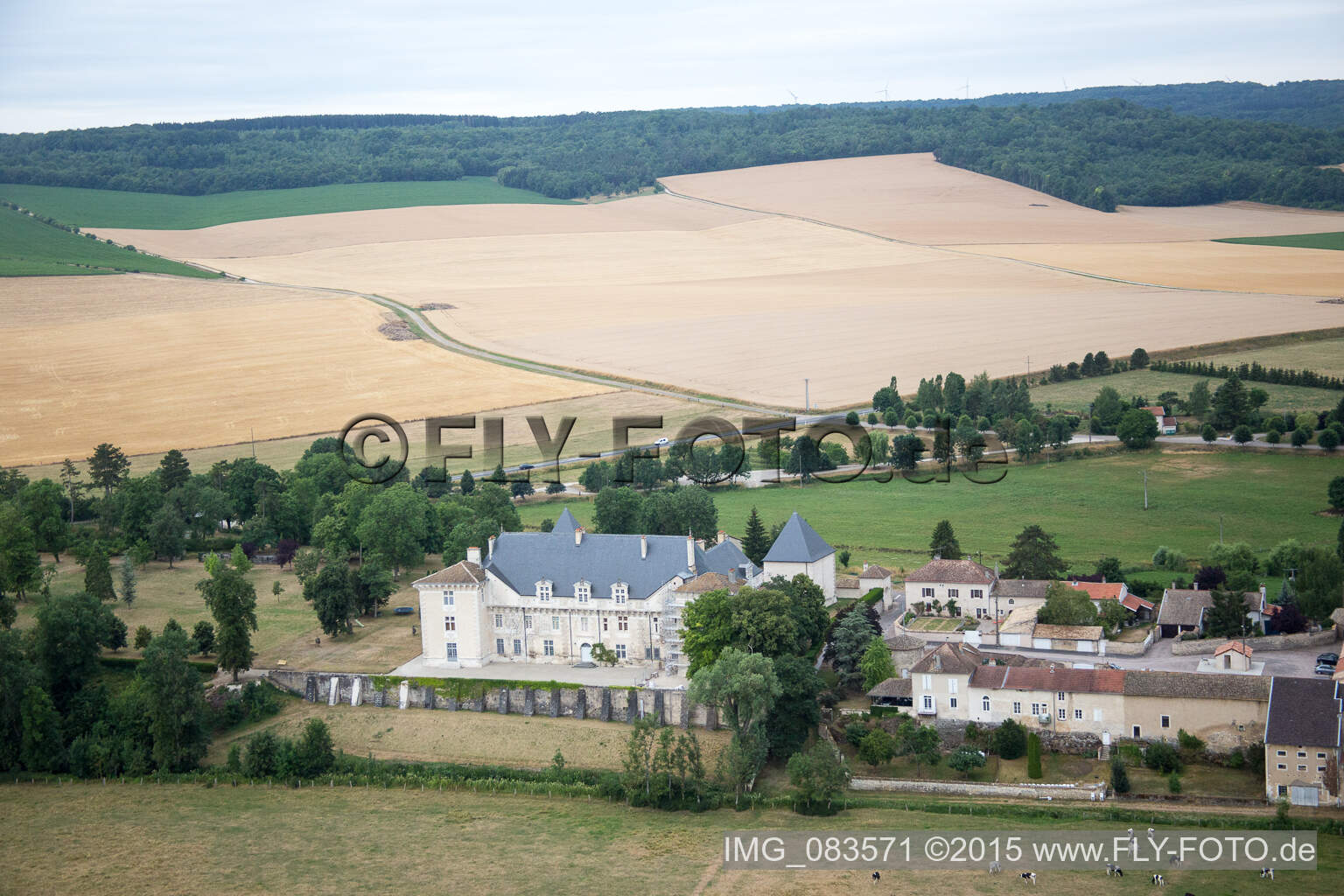 Luftbild von Taillancourt, Montbras im Bundesland Meuse, Frankreich