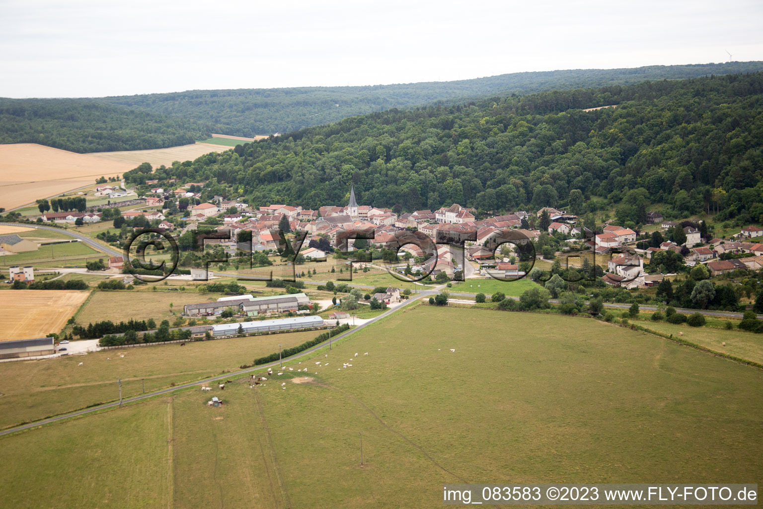 Luftbild von Maxey-sur-Vaise im Bundesland Meuse, Frankreich
