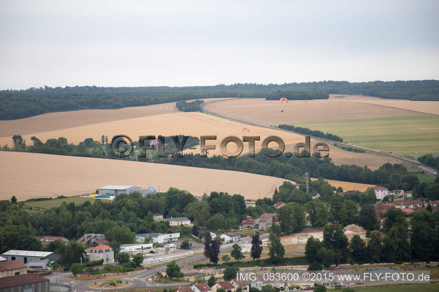 Vaucouleurs im Bundesland Meuse, Frankreich aus der Luft