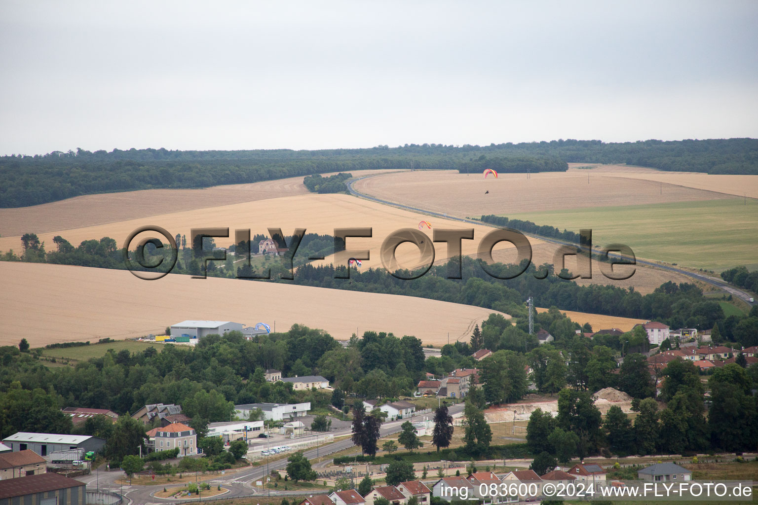 Vaucouleurs im Bundesland Meuse, Frankreich aus der Luft