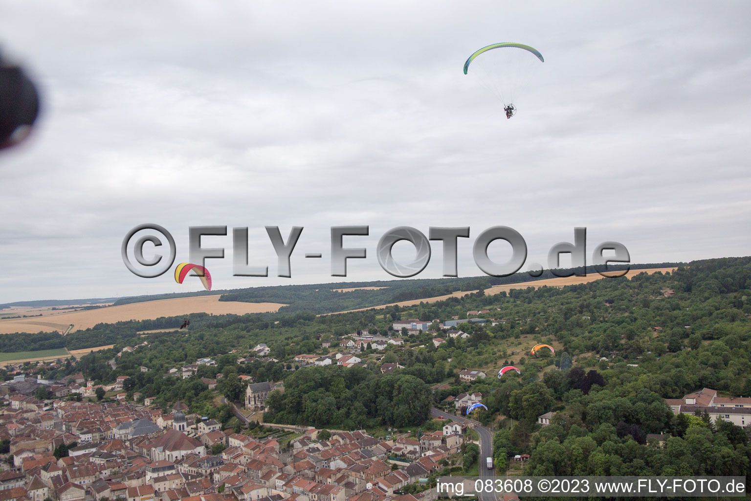 Vaucouleurs im Bundesland Meuse, Frankreich von einer Drohne aus