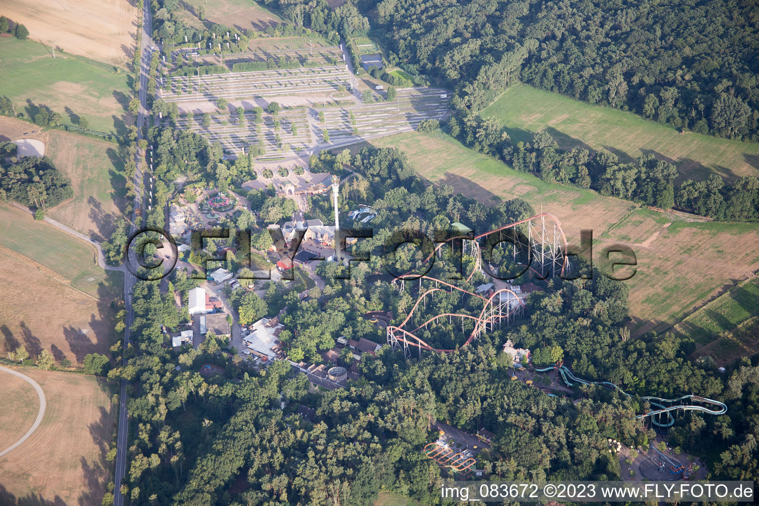 Luftbild von Haßloch, Holiday-Park im Bundesland Rheinland-Pfalz, Deutschland
