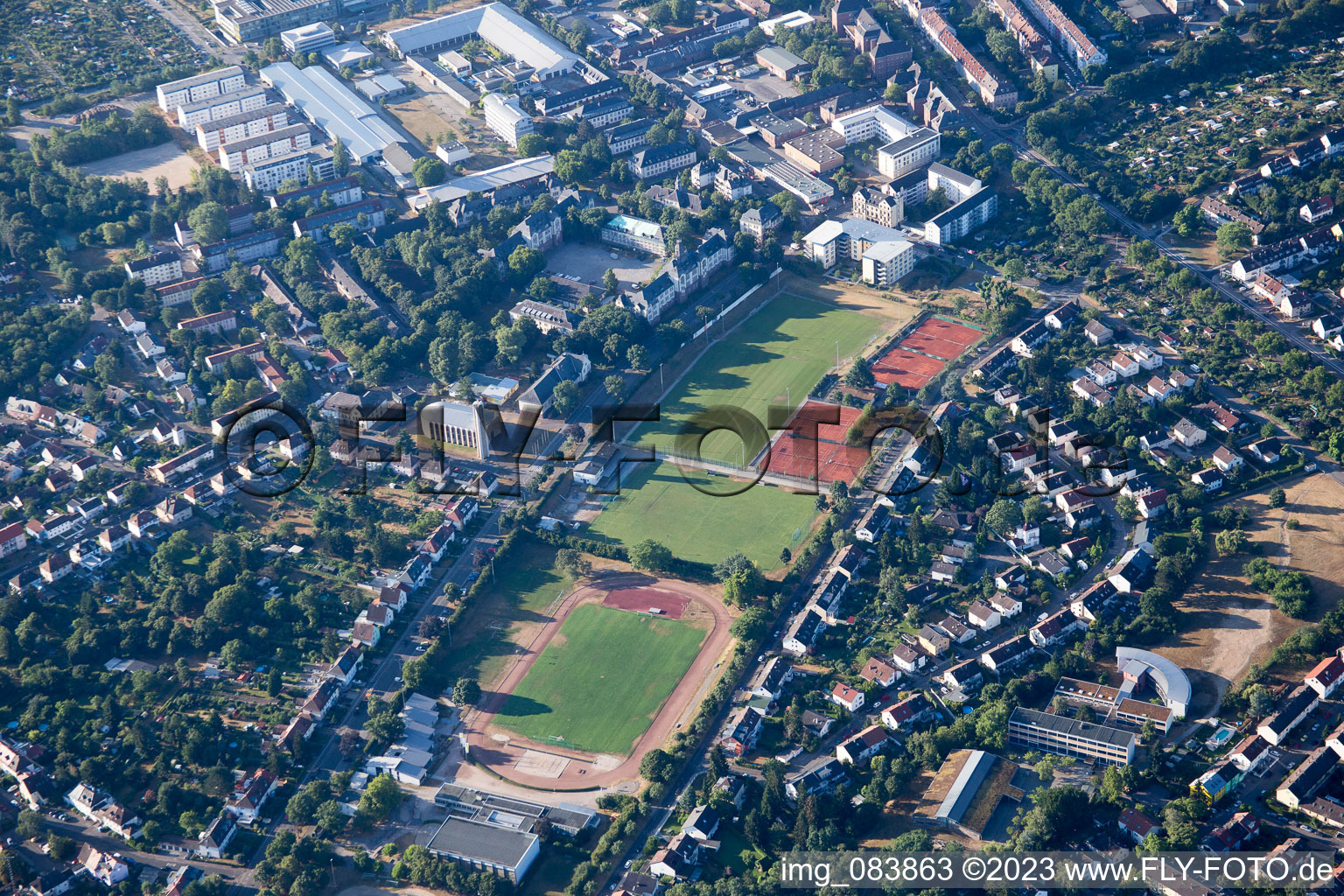 Nordweststadt Sportplätze in Karlsruhe im Bundesland Baden-Württemberg, Deutschland