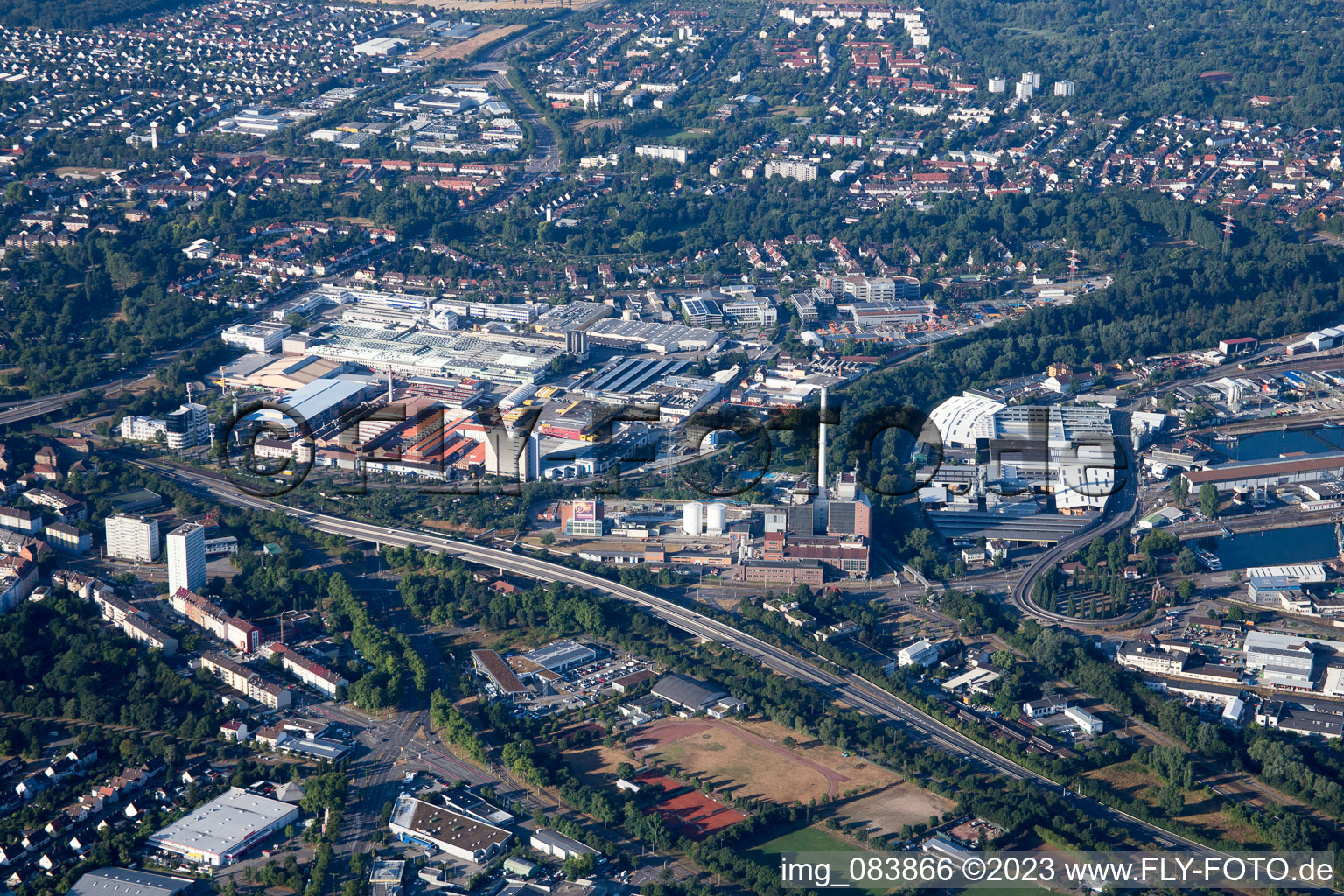 Luftbild von Grünwinkel im Ortsteil Nordweststadt in Karlsruhe im Bundesland Baden-Württemberg, Deutschland