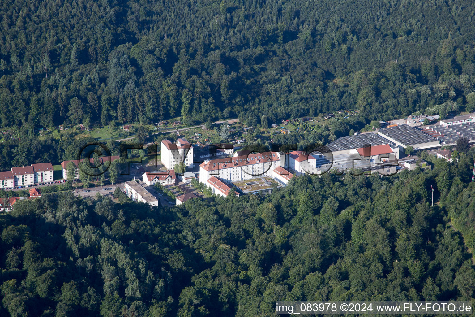 Industriegebiet im Albtal Spinnerei in Ettlingen im Bundesland Baden-Württemberg, Deutschland