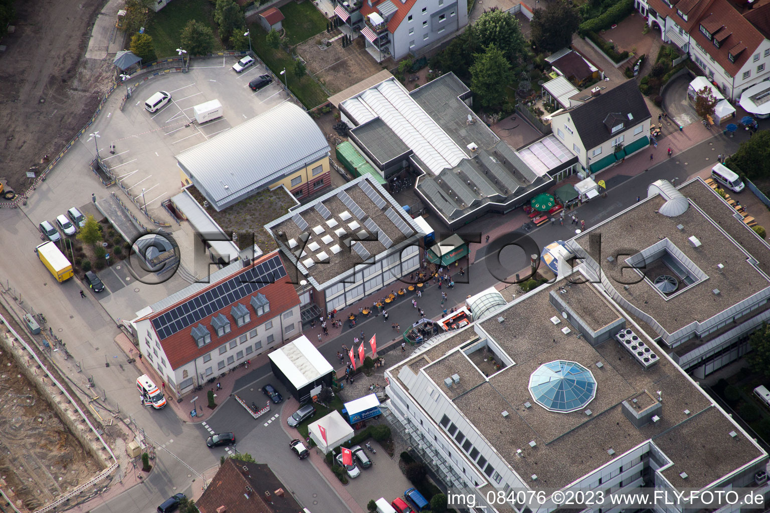 Luftbild von Kandel, Stadtfest 2015 im Bundesland Rheinland-Pfalz, Deutschland