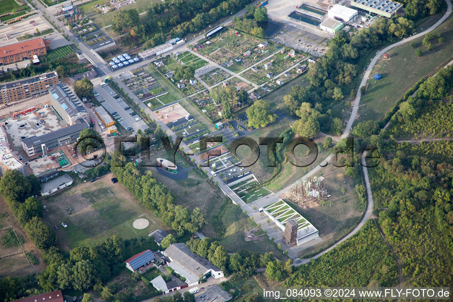 Landesgartenschau 2015 in Landau in der Pfalz im Bundesland Rheinland-Pfalz, Deutschland aus der Luft
