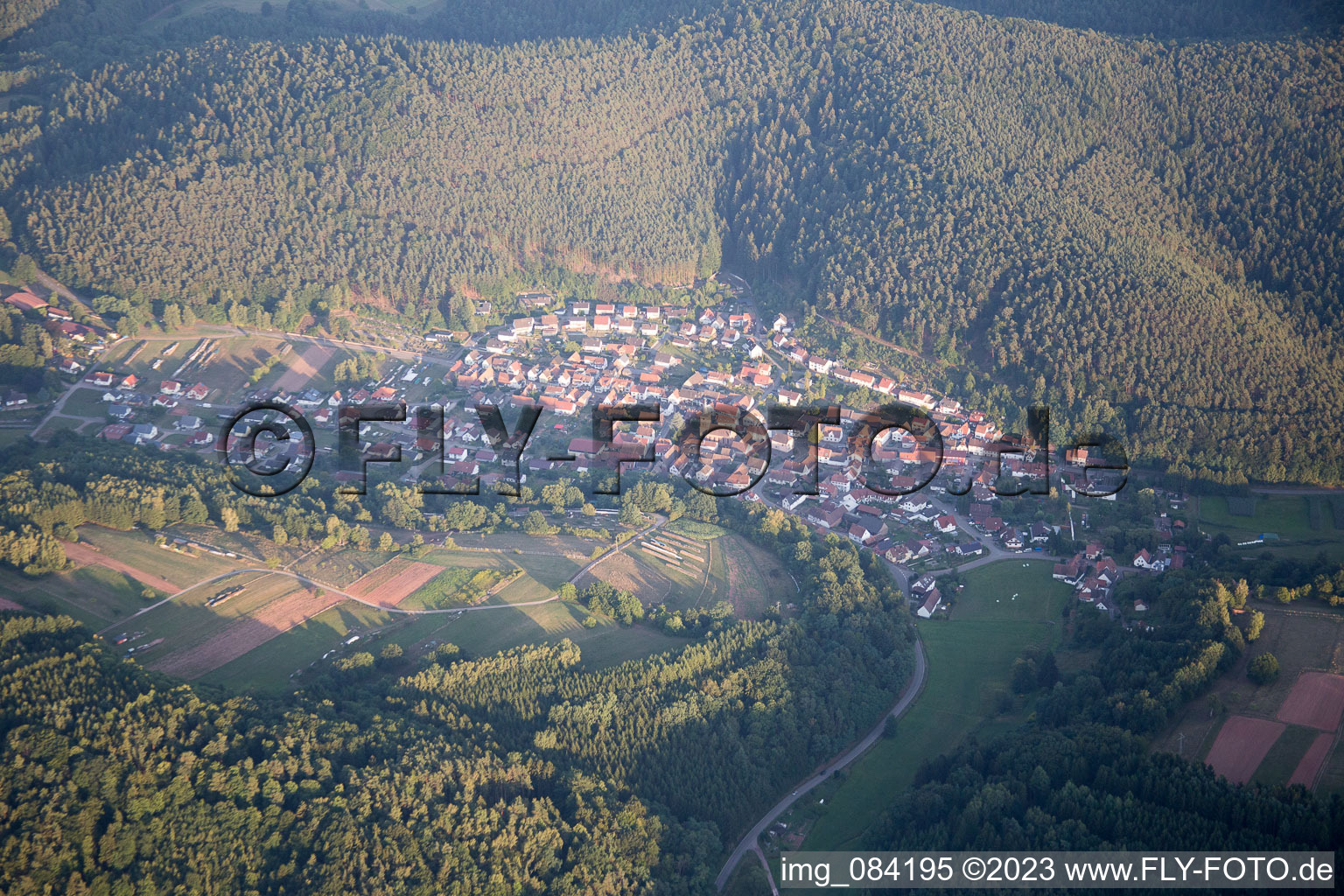 Vorderweidenthal im Bundesland Rheinland-Pfalz, Deutschland von oben