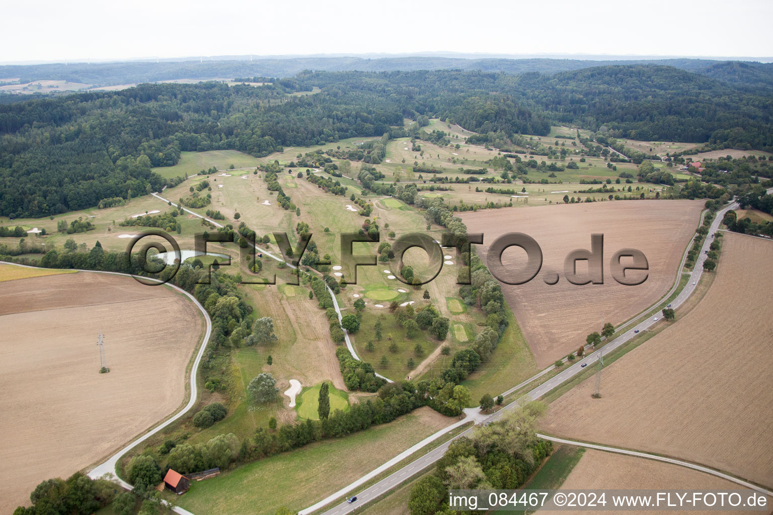 Luftbild von Gelände des Golfplatz Schäbisch Hall im Ortsteil Sulzdorf in Schwäbisch Hall im Bundesland Baden-Württemberg, Deutschland