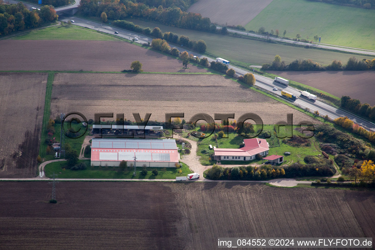 Eierfarm in Erlenbach bei Kandel im Bundesland Rheinland-Pfalz, Deutschland