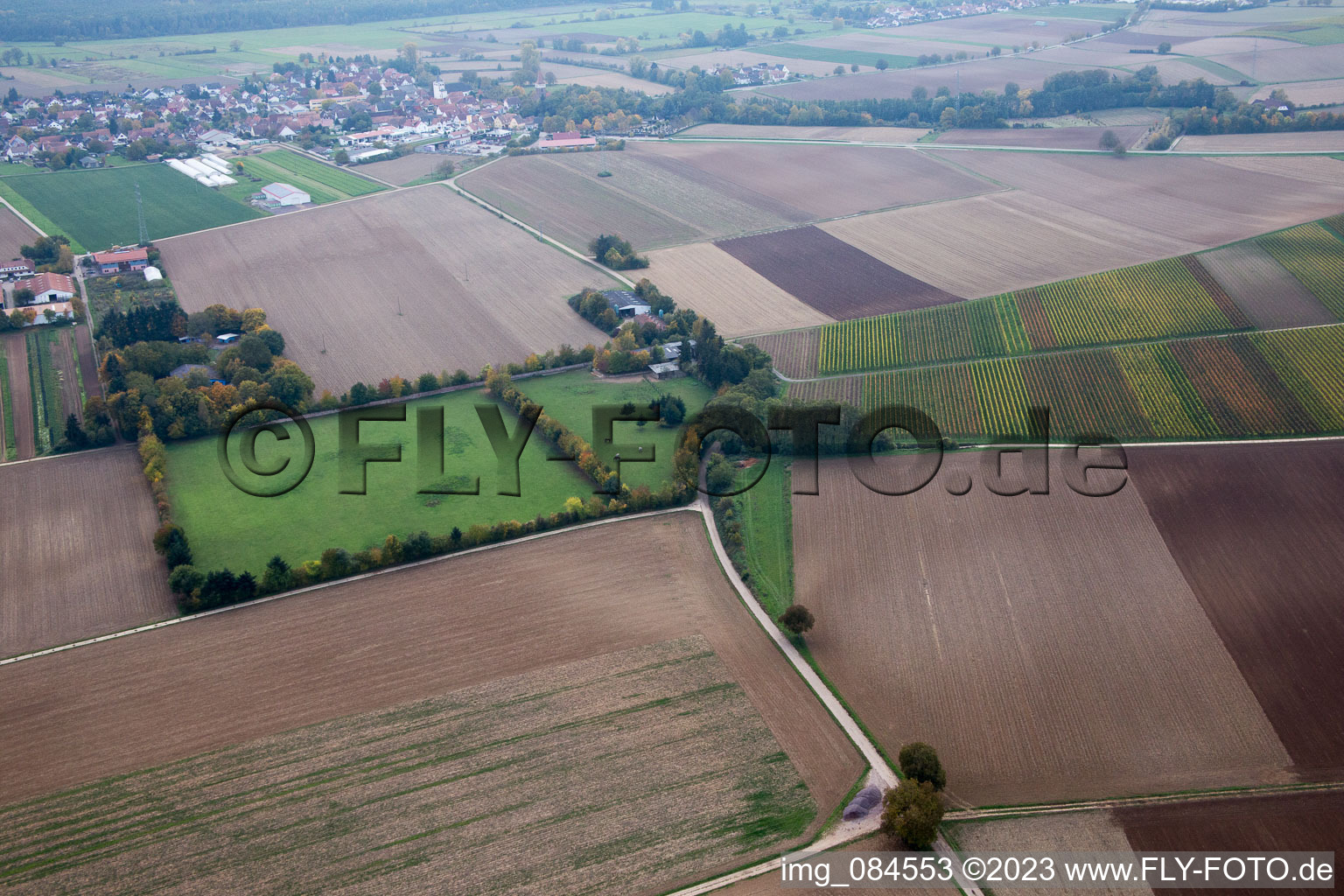 Minfeld, Galgenberg im Bundesland Rheinland-Pfalz, Deutschland aus der Luft betrachtet