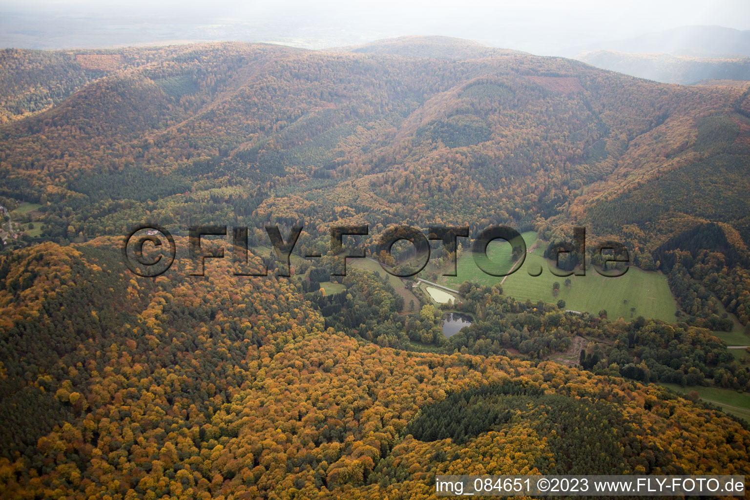 Luftbild von Dambach im Bundesland Bas-Rhin, Frankreich