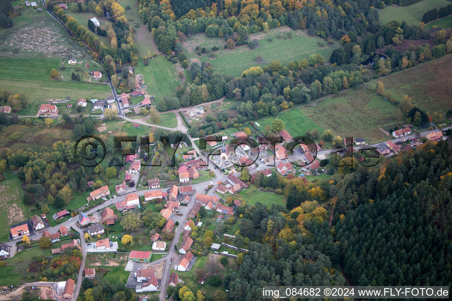 Dambach im Bundesland Bas-Rhin, Frankreich von oben