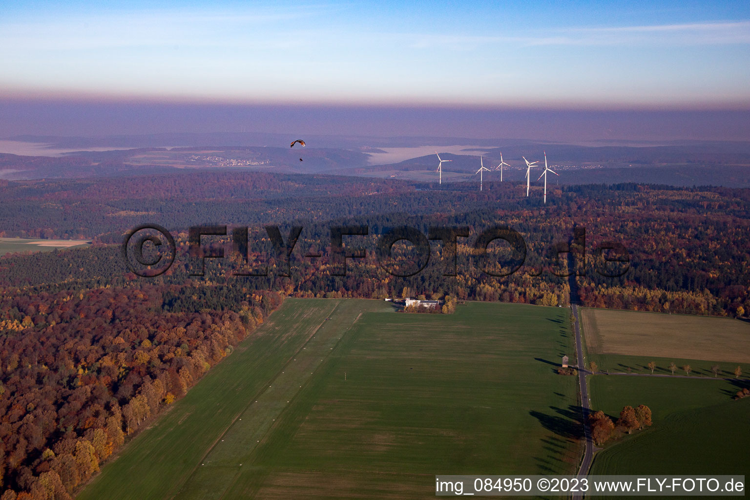 Luftbild von Ortsteil Vielbrunn in Michelstadt im Bundesland Hessen, Deutschland
