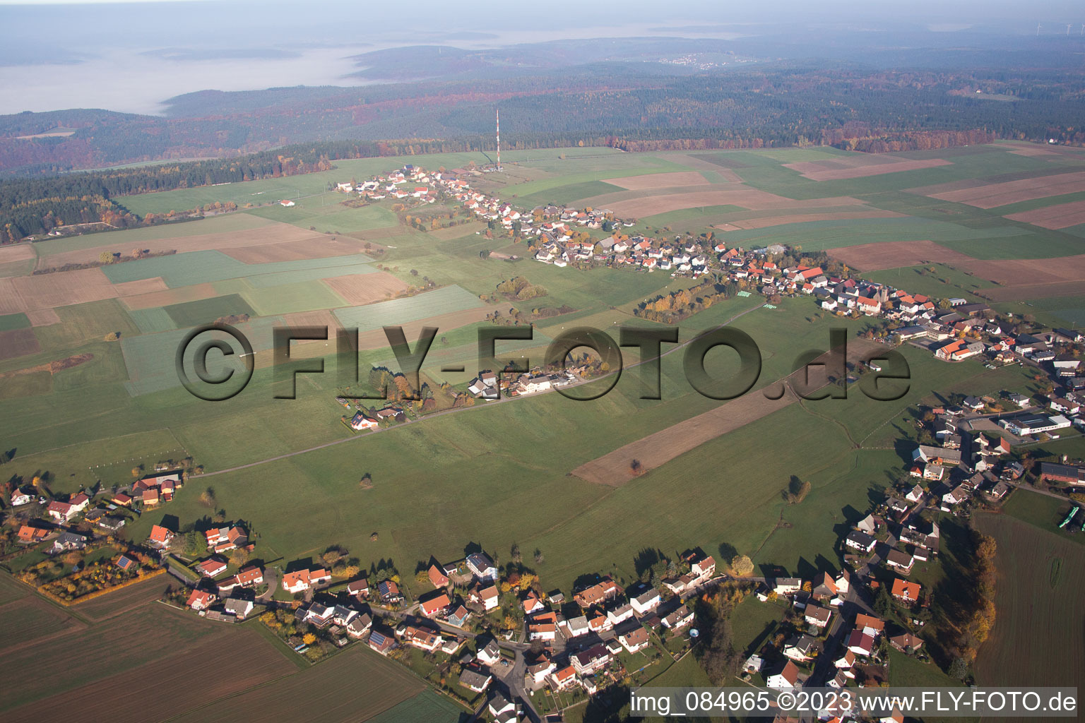 Luftbild von Würzberg im Bundesland Hessen, Deutschland