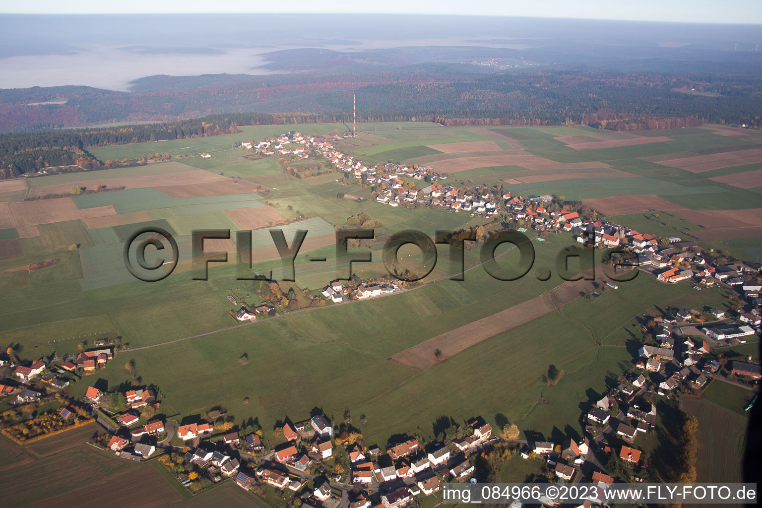 Luftaufnahme von Würzberg im Bundesland Hessen, Deutschland