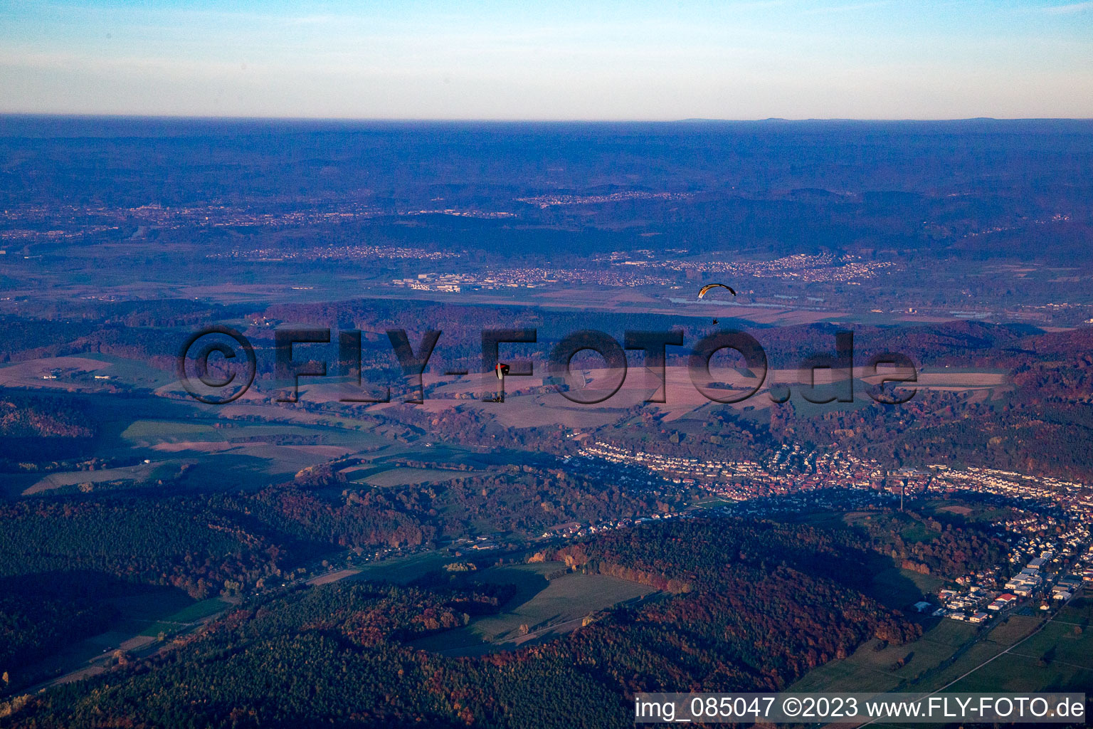 Luftbild von Mömlingen im Bundesland Hessen, Deutschland