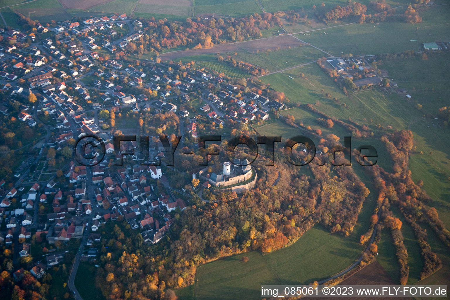 Luftbild von Hering, Museum Veste Otzberg im Bundesland Hessen, Deutschland