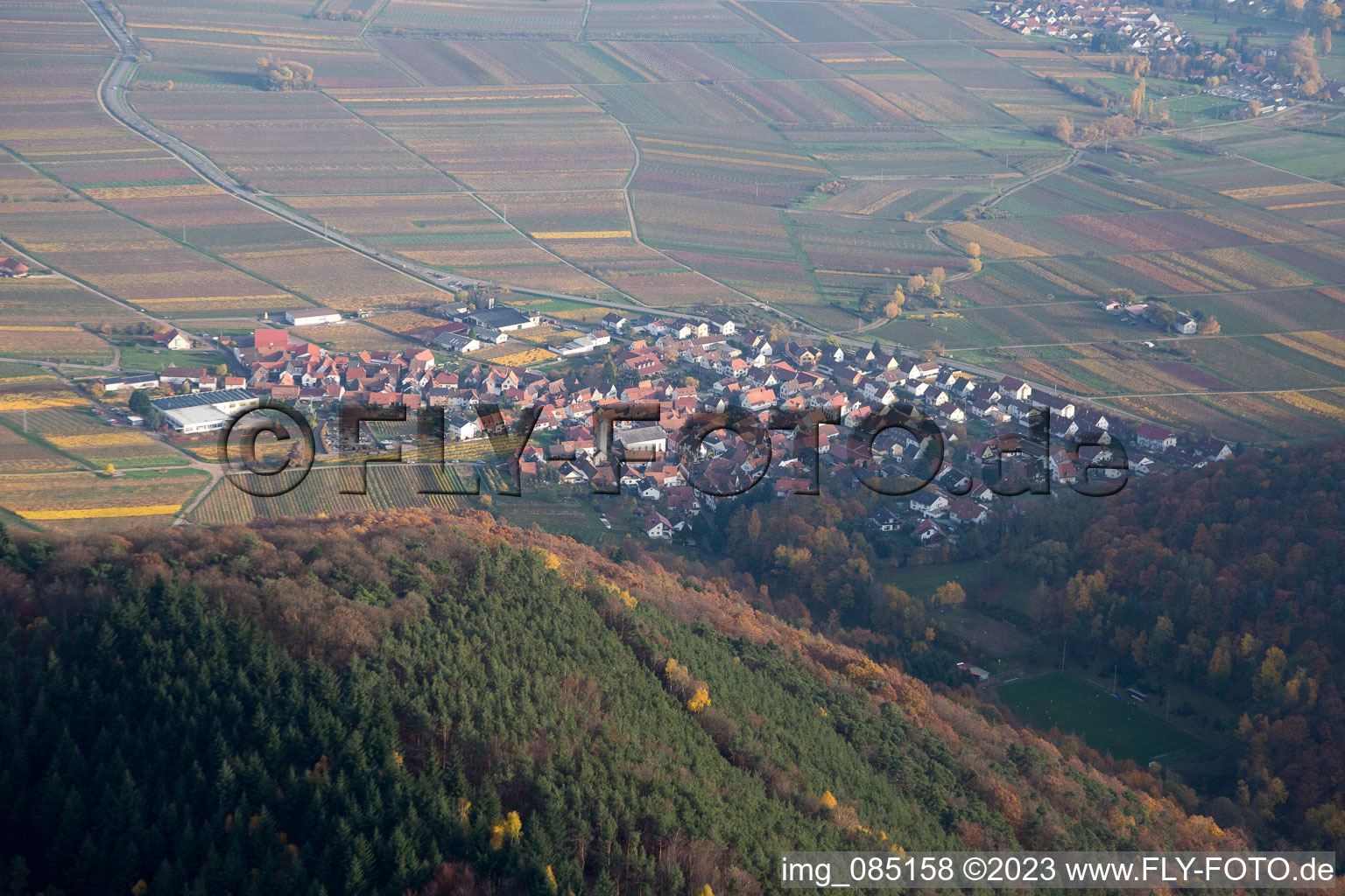 Eschbach im Bundesland Rheinland-Pfalz, Deutschland vom Flugzeug aus