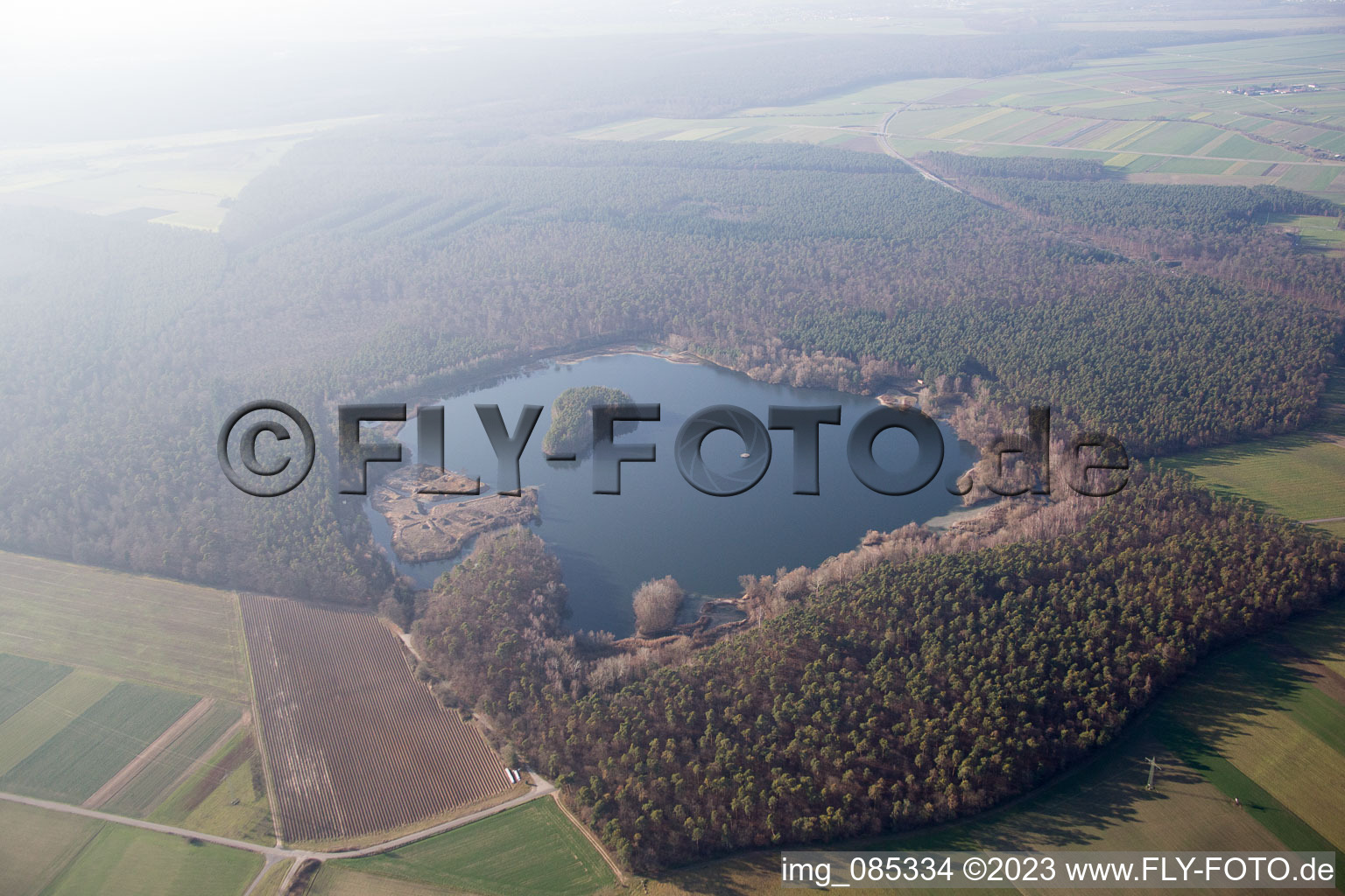 Luftaufnahme von Ortsteil Graben in Graben-Neudorf im Bundesland Baden-Württemberg, Deutschland