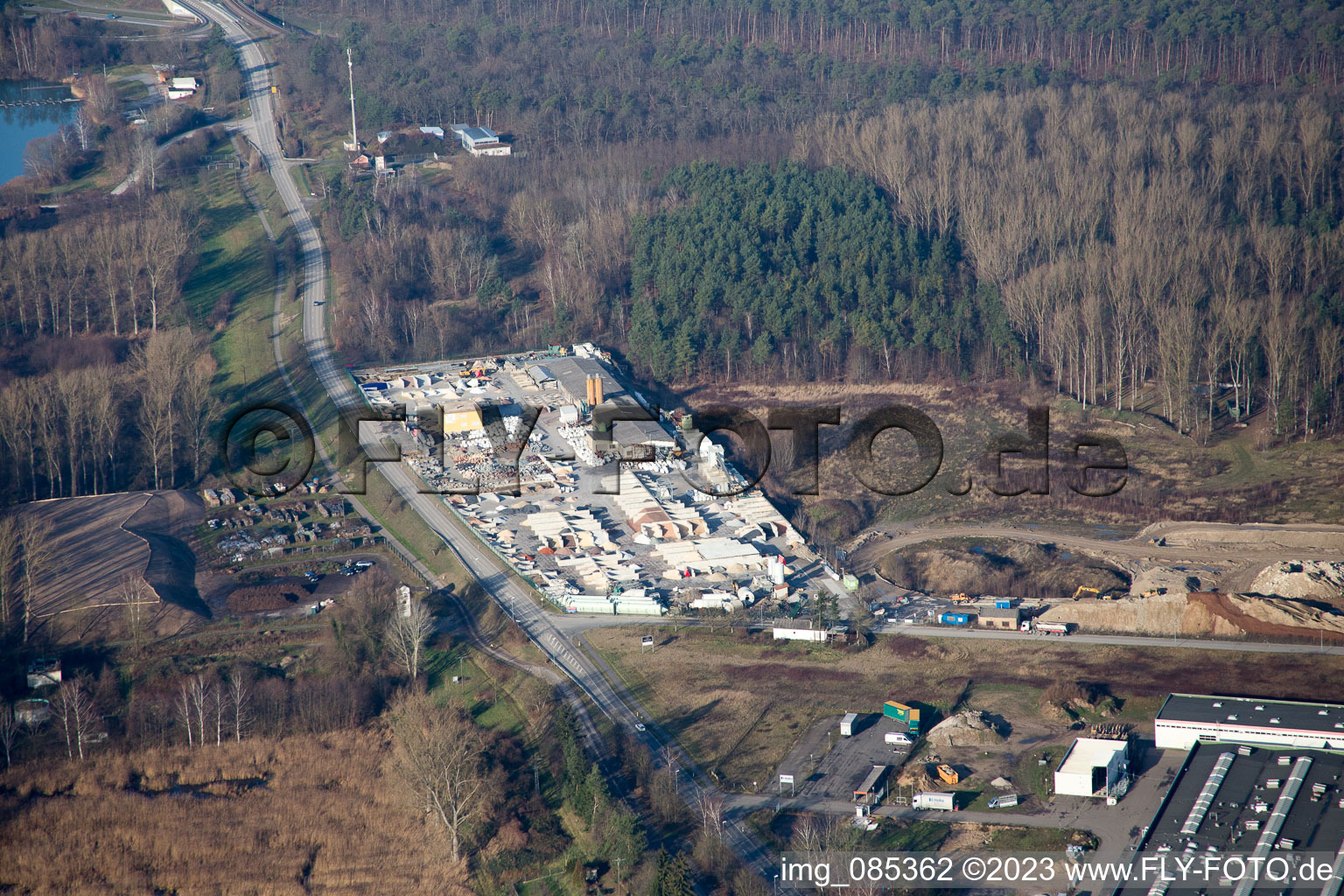 Luftaufnahme von Ortsteil Neudorf in Graben-Neudorf im Bundesland Baden-Württemberg, Deutschland