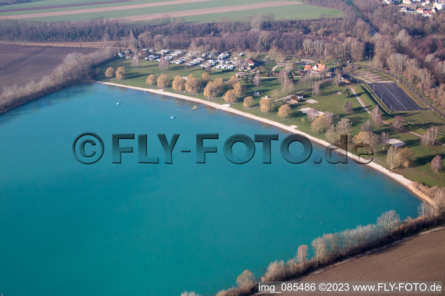 Drohnenbild von Lauterbourg im Bundesland Bas-Rhin, Frankreich