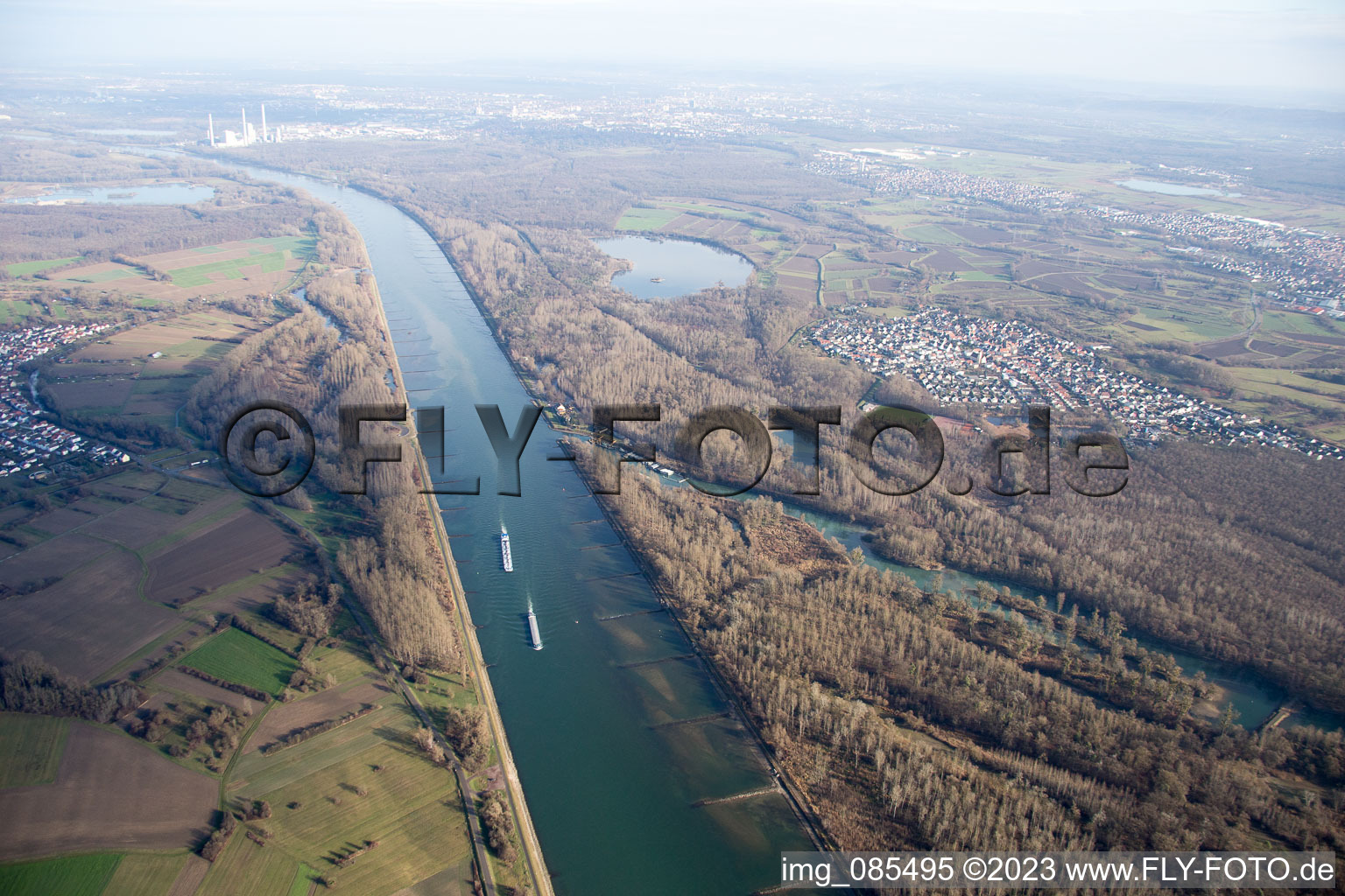 Luftbild von Au am Rhein im Bundesland Baden-Württemberg, Deutschland