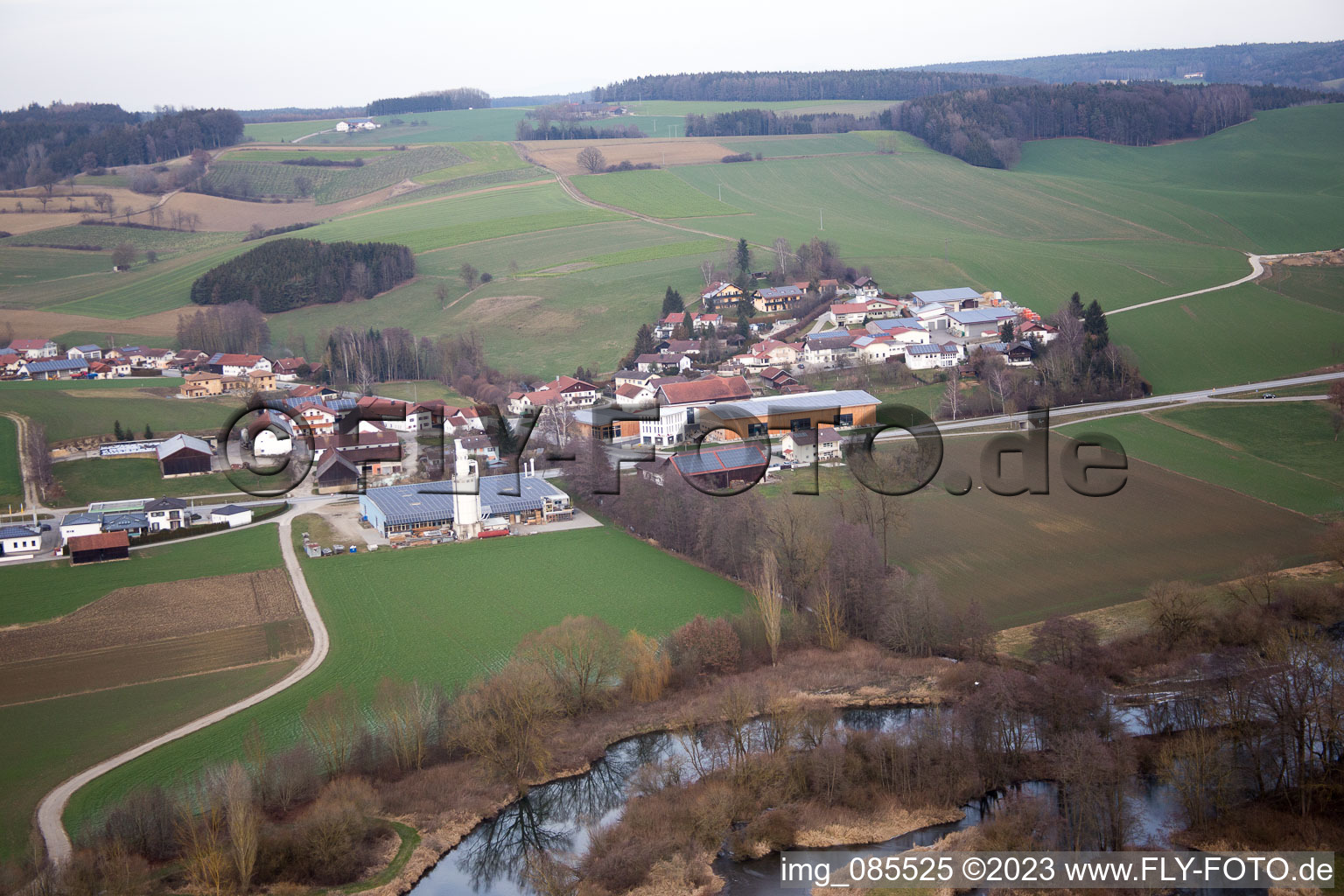 Luftbild von Nindorf im Bundesland Bayern, Deutschland
