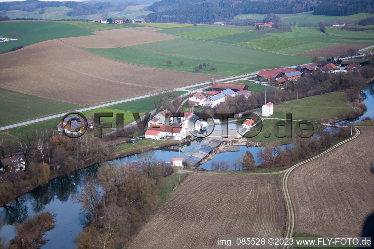 Luftaufnahme von Nindorf im Bundesland Bayern, Deutschland