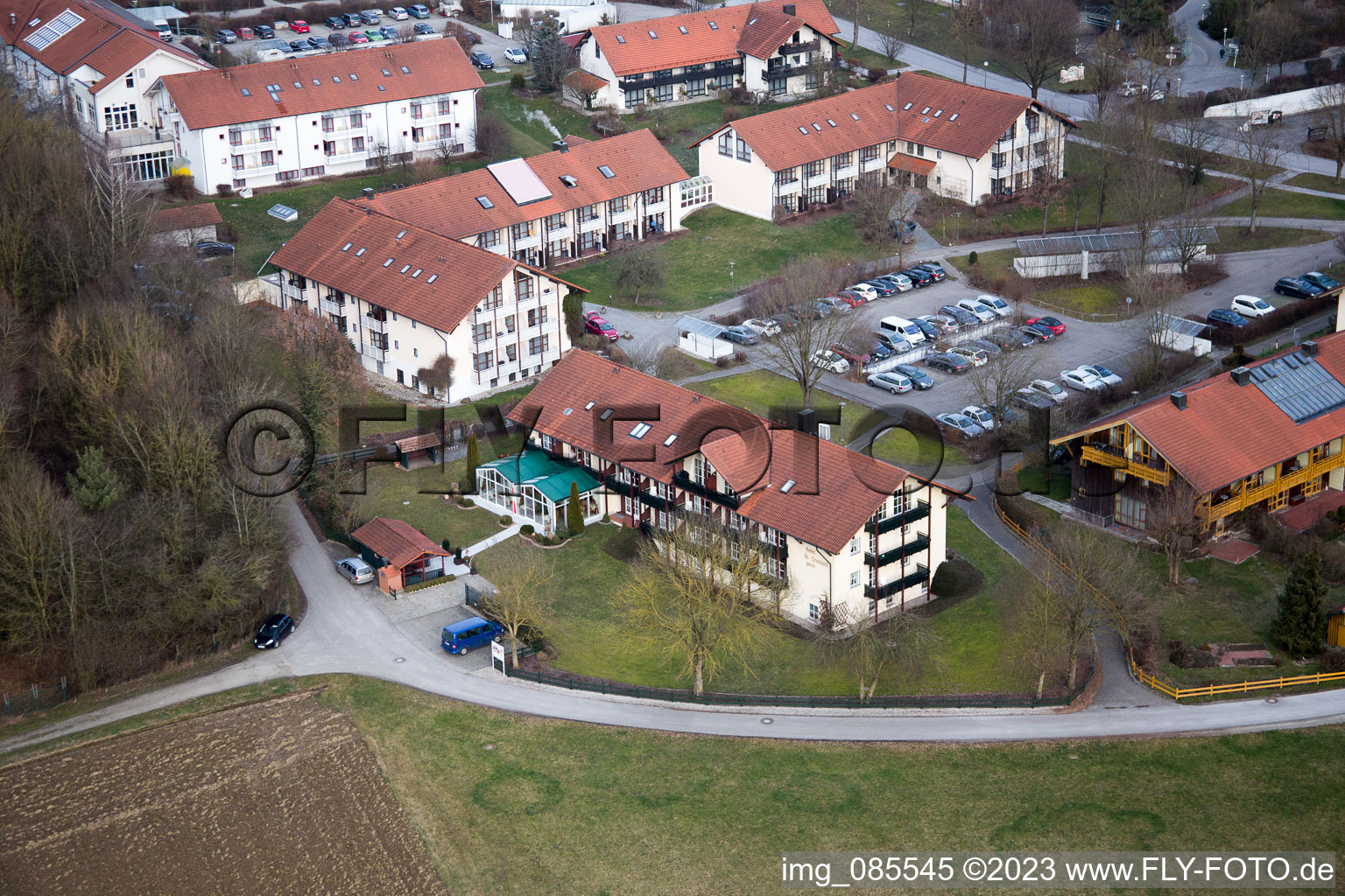 Bad Birnbach im Bundesland Bayern, Deutschland aus der Drohnenperspektive