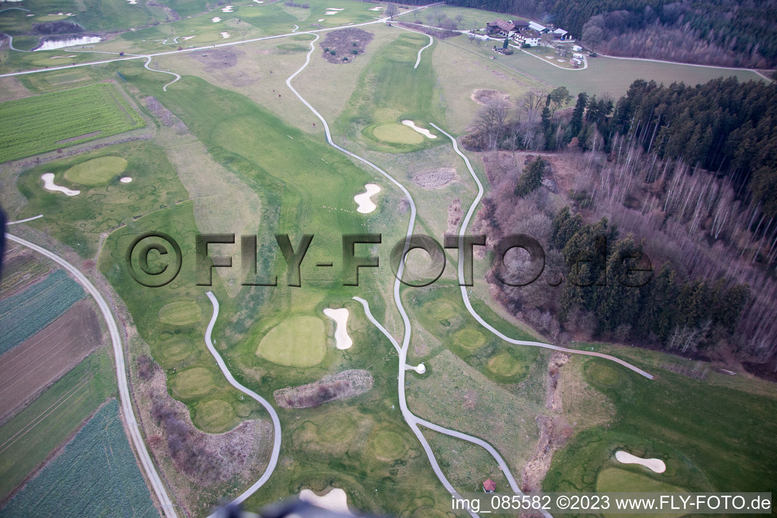 Luftaufnahme von Bad Birnbach, Golf Platz im Bundesland Bayern, Deutschland