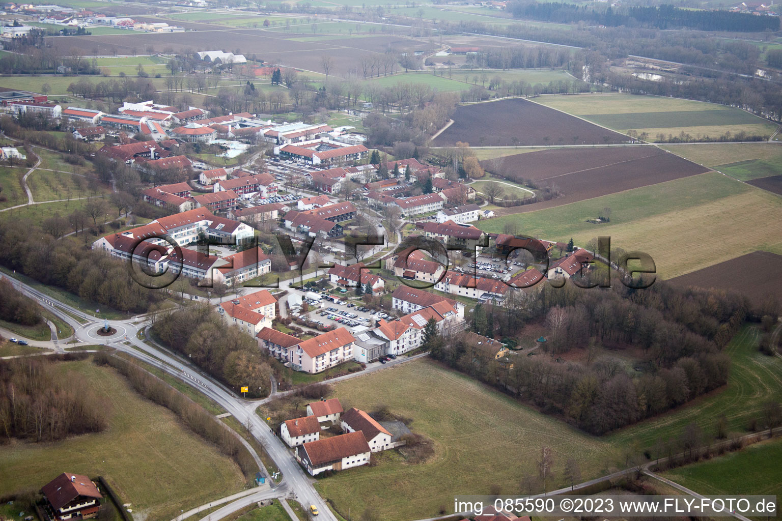 Bad Birnbach im Bundesland Bayern, Deutschland aus der Luft betrachtet