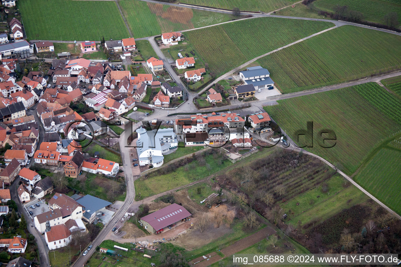 Luftbild von Südpfalz-Terrassen im Ortsteil Gleiszellen in Gleiszellen-Gleishorbach im Bundesland Rheinland-Pfalz, Deutschland