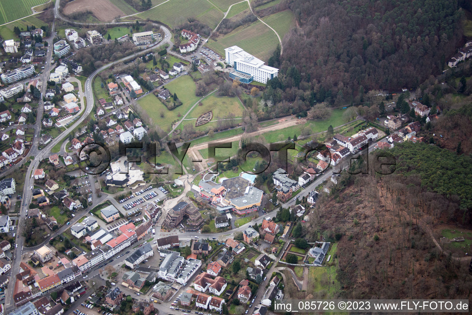 Drohnenbild von Bad Bergzabern im Bundesland Rheinland-Pfalz, Deutschland