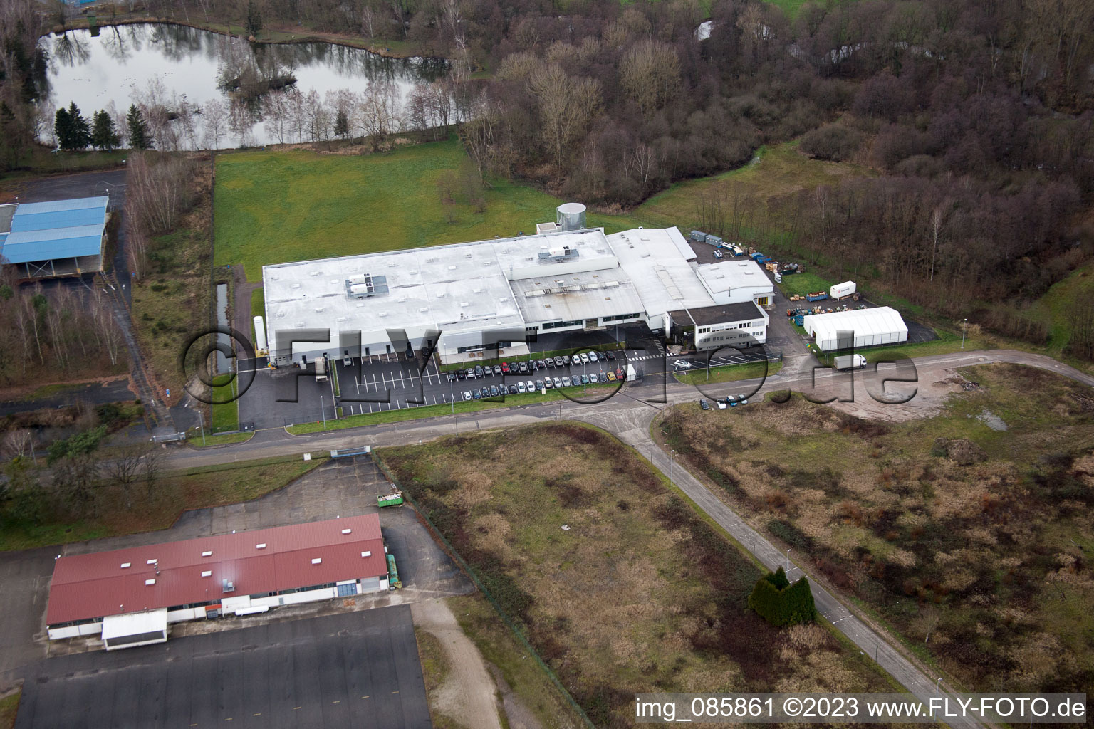 Luftbild von Altenstadt, Industriegebiet O im Bundesland Bas-Rhin, Frankreich