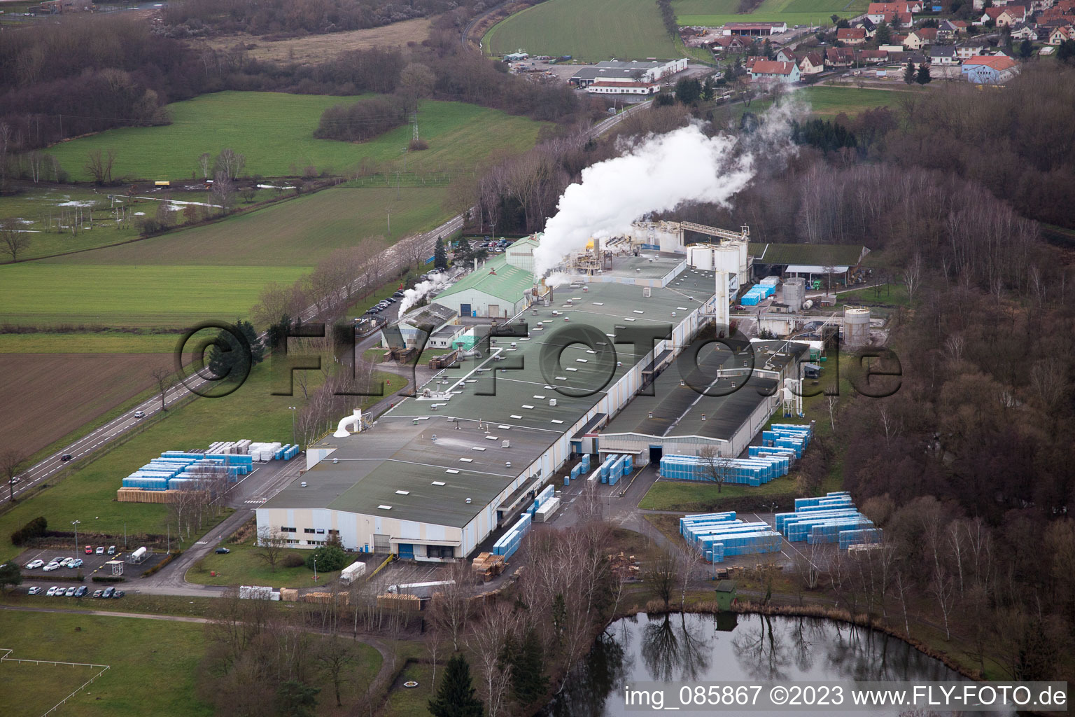 Altenstadt, Industriegebiet O im Bundesland Bas-Rhin, Frankreich von oben gesehen