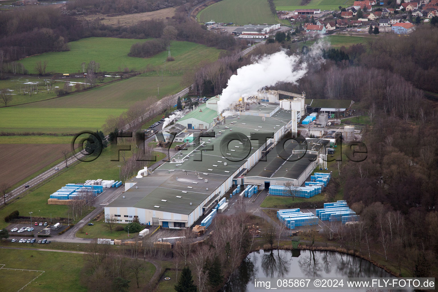 Sitek Insulation im Ortsteil Altenstadt in Wissembourg im Bundesland Bas-Rhin, Frankreich von oben