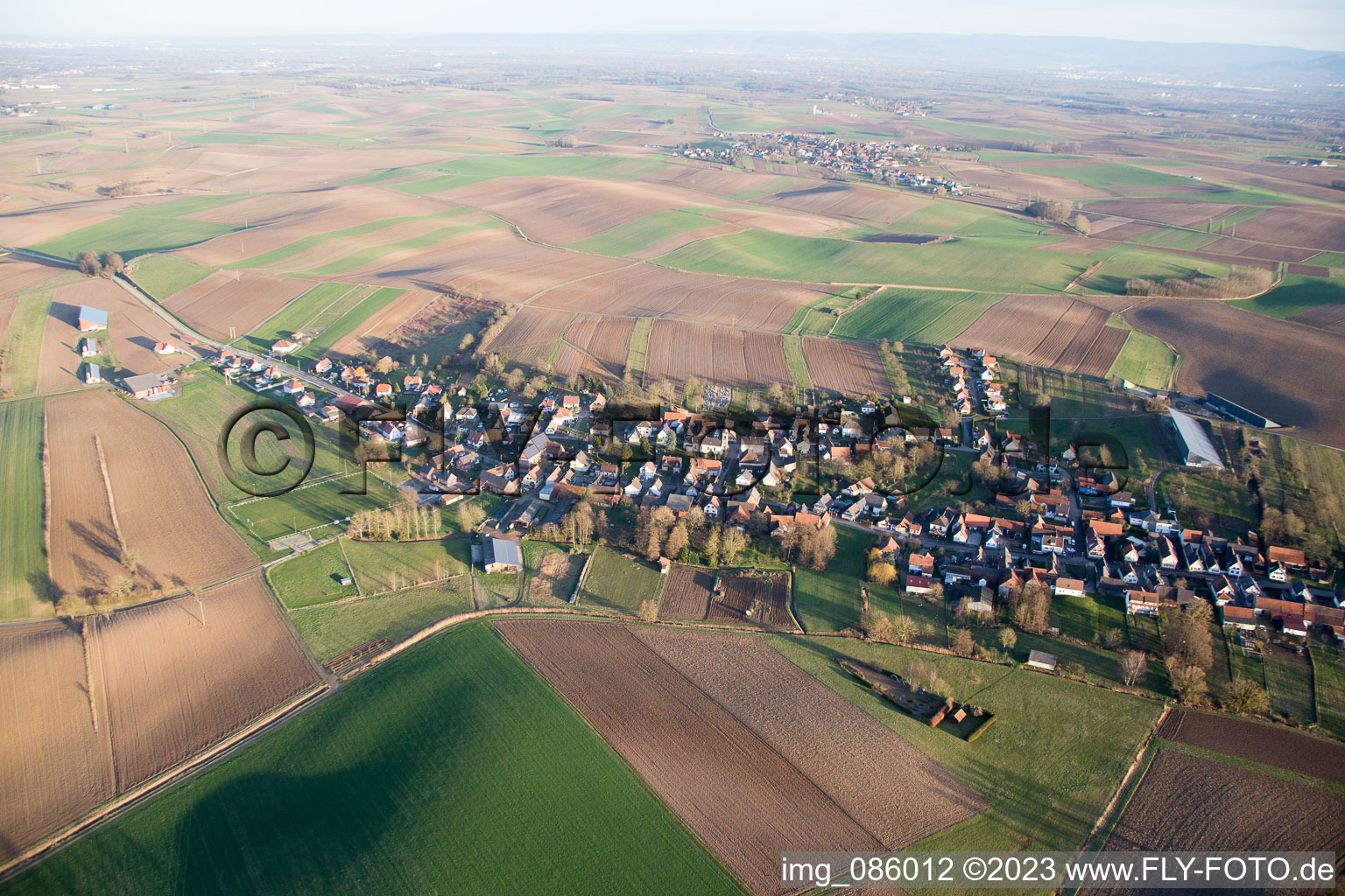 Siegen im Bundesland Bas-Rhin, Frankreich aus der Luft