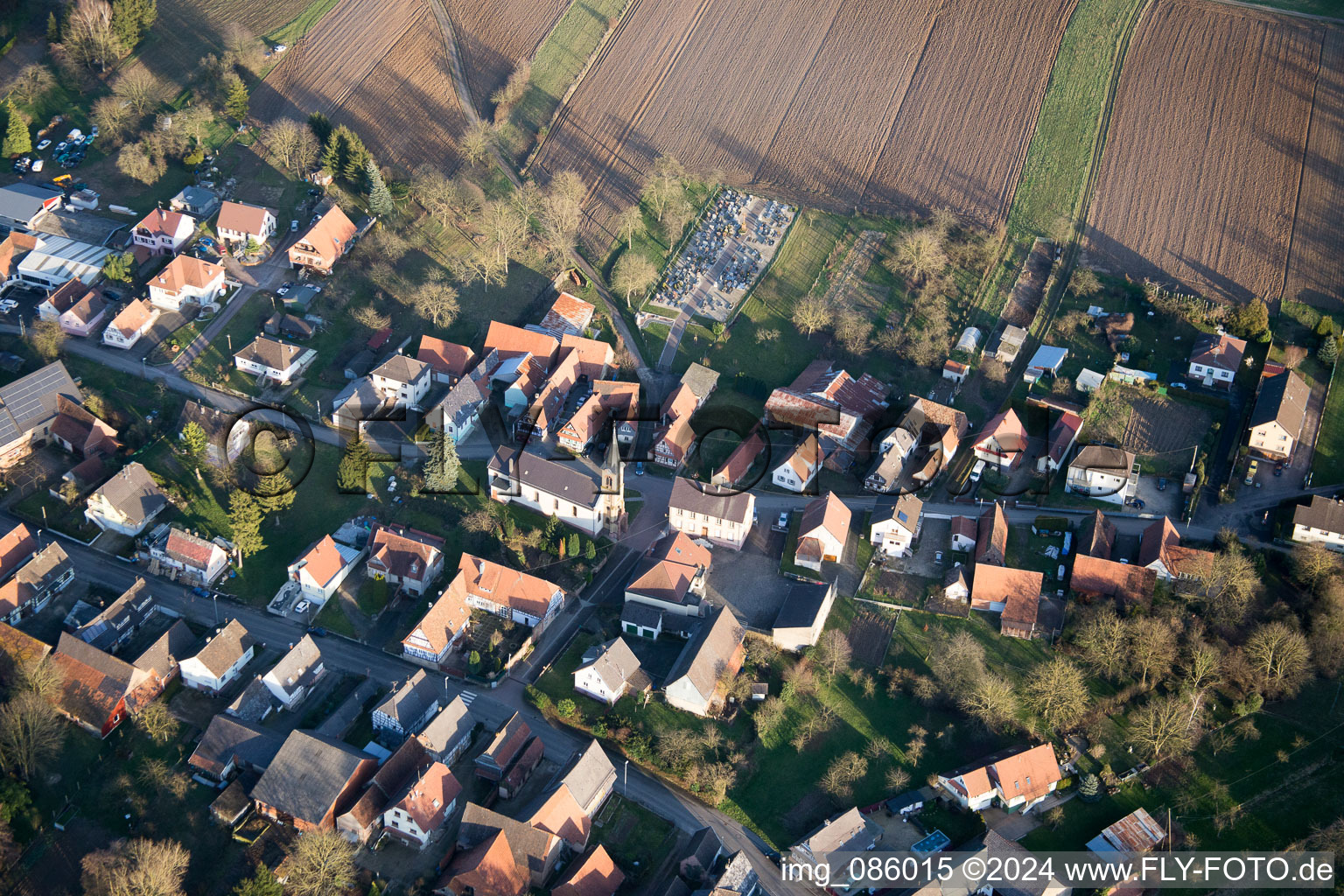 Siegen im Bundesland Bas-Rhin, Frankreich aus der Vogelperspektive