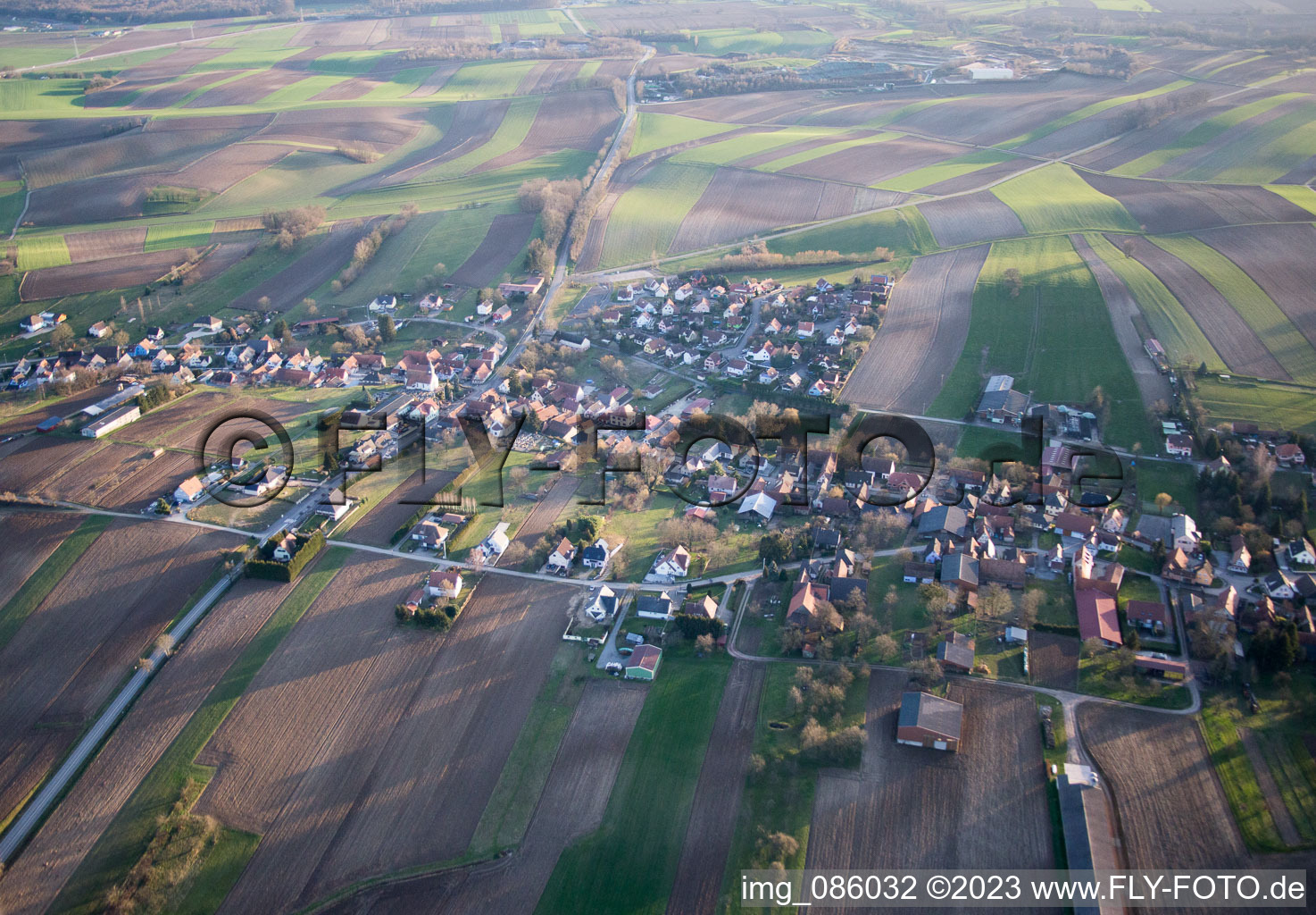 Wintzenbach im Bundesland Bas-Rhin, Frankreich aus der Luft betrachtet
