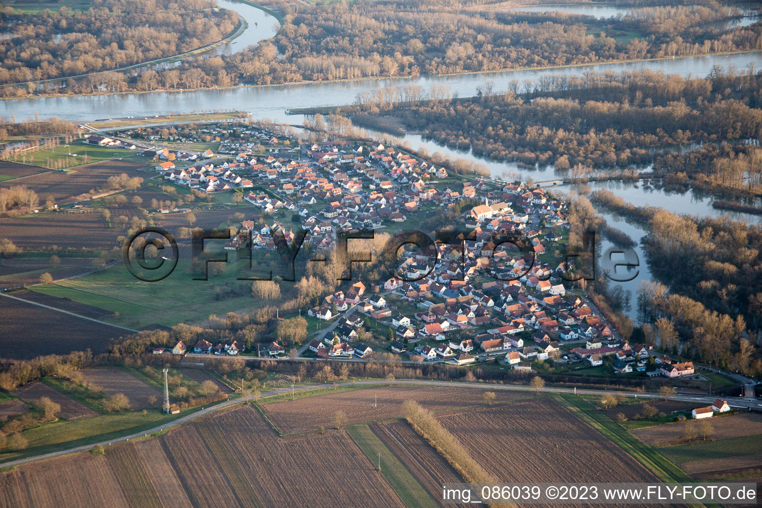 Munchhausen im Bundesland Bas-Rhin, Frankreich von oben