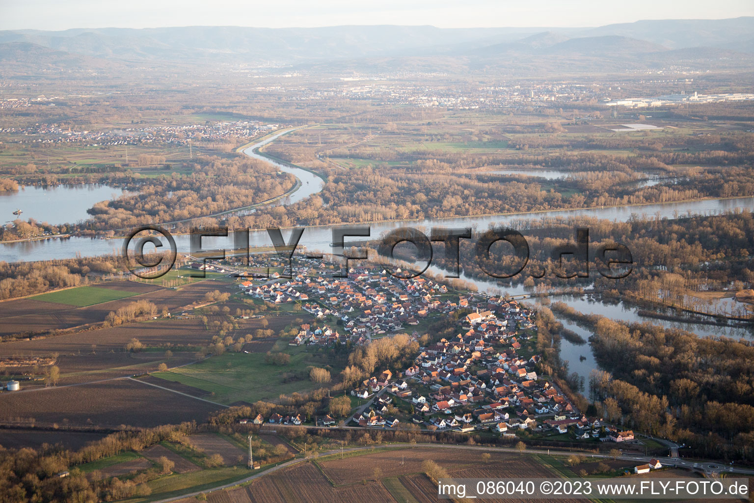 Munchhausen im Bundesland Bas-Rhin, Frankreich aus der Luft