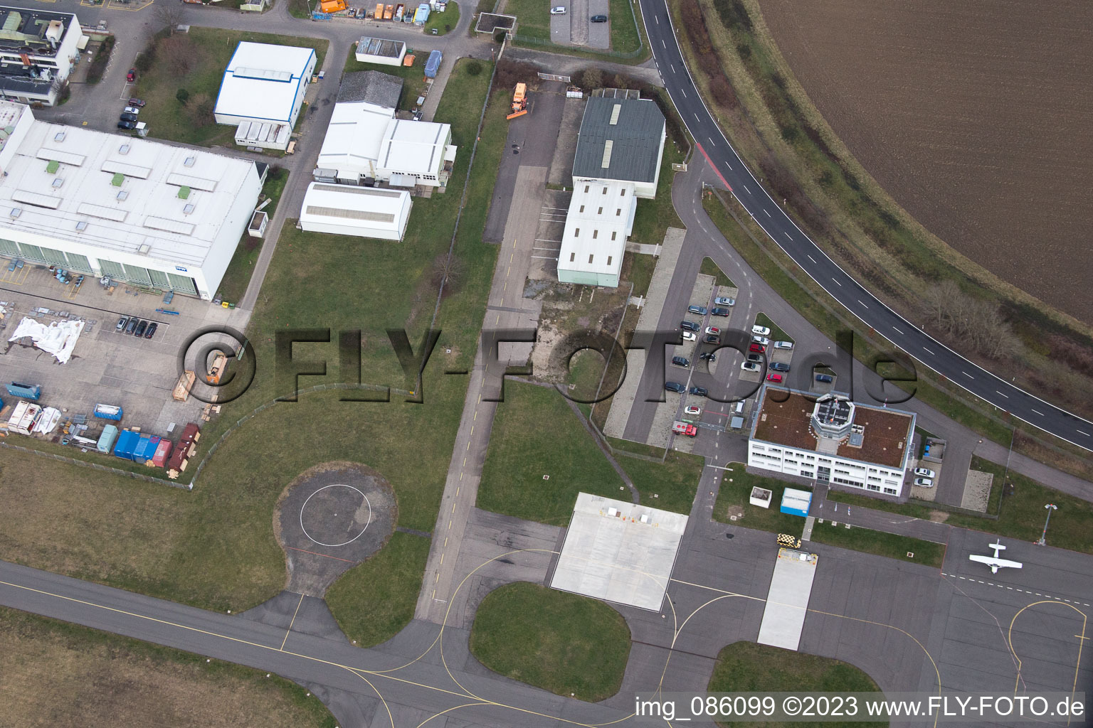 Luftbild von Speyer, Flugplatz im Bundesland Rheinland-Pfalz, Deutschland