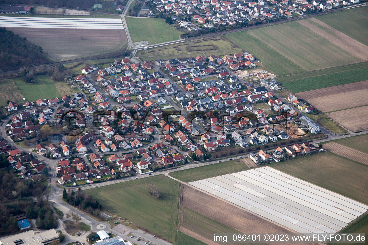 Luftbild von Rheinzabern im Bundesland Rheinland-Pfalz, Deutschland