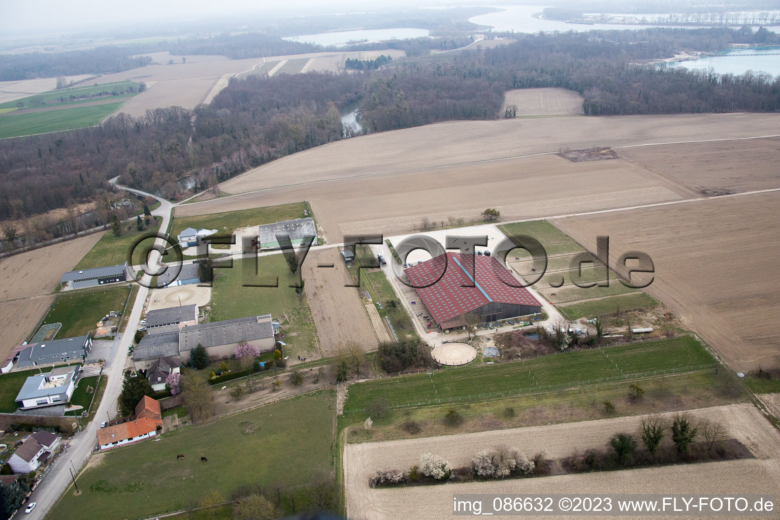 Luftbild von Stattmatten im Bundesland Bas-Rhin, Frankreich