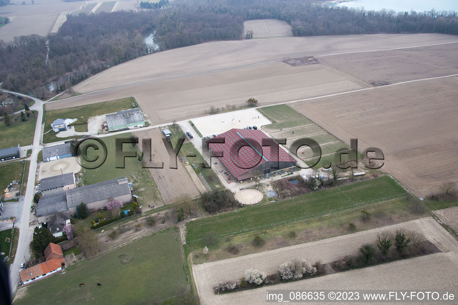 Luftaufnahme von Stattmatten im Bundesland Bas-Rhin, Frankreich